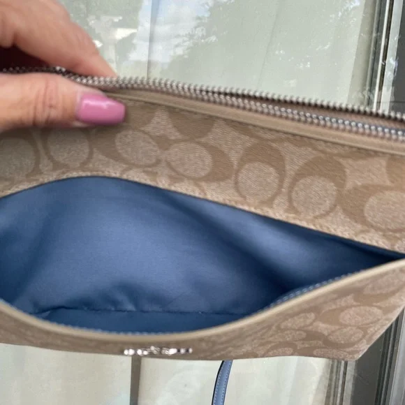 Coach Beige Signature Crossbody Bag - Picture 3 of 5